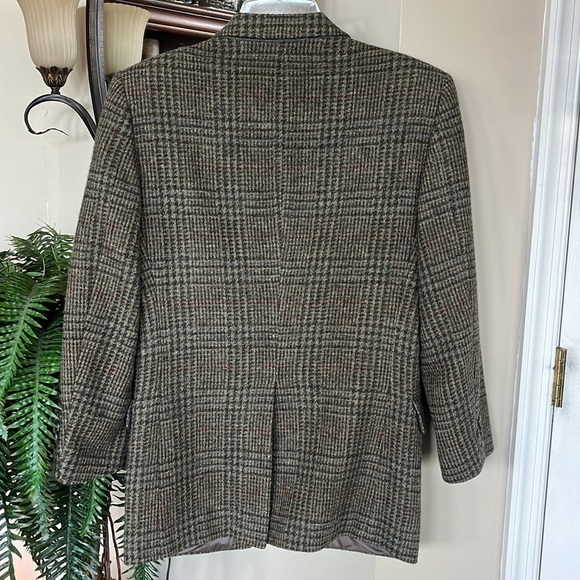 Calvin Klein Men’s Vintage Wool Plaid Lined Suit Sports Jacket Buttoned Blazer - Picture 5 of 13